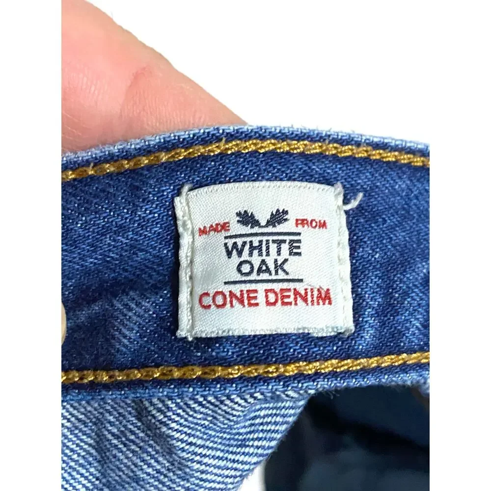 Levis White Oak Cone Denim Button Fly Jeans Shorts Women 27 Cuffed Summer Casual - Picture 7 of 13